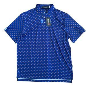 RLX Ralph Lauren Men's Size L Short Sleeve Floral Golf Stretch Polo Shirt New